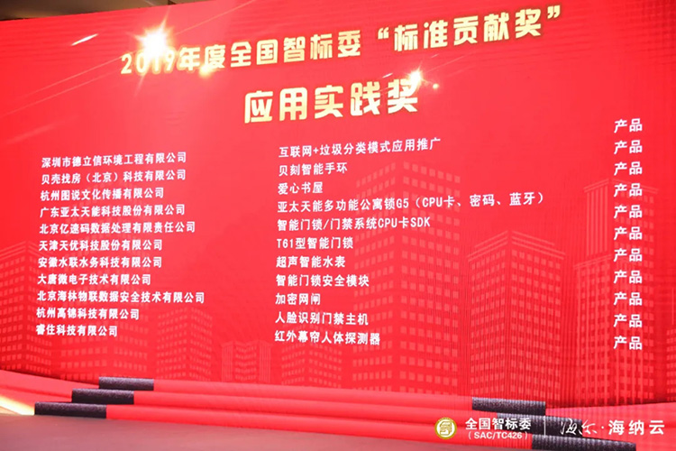 2019標(biāo)準(zhǔn)貢獻(xiàn)獎-應(yīng)用實(shí)踐獎 2019標(biāo)準(zhǔn)貢獻(xiàn)獎-應(yīng)用實(shí)踐獎